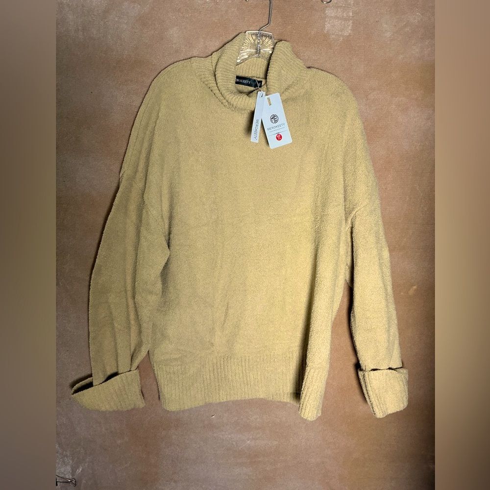 Meroketty Men's Beige‎ Sweater -XL